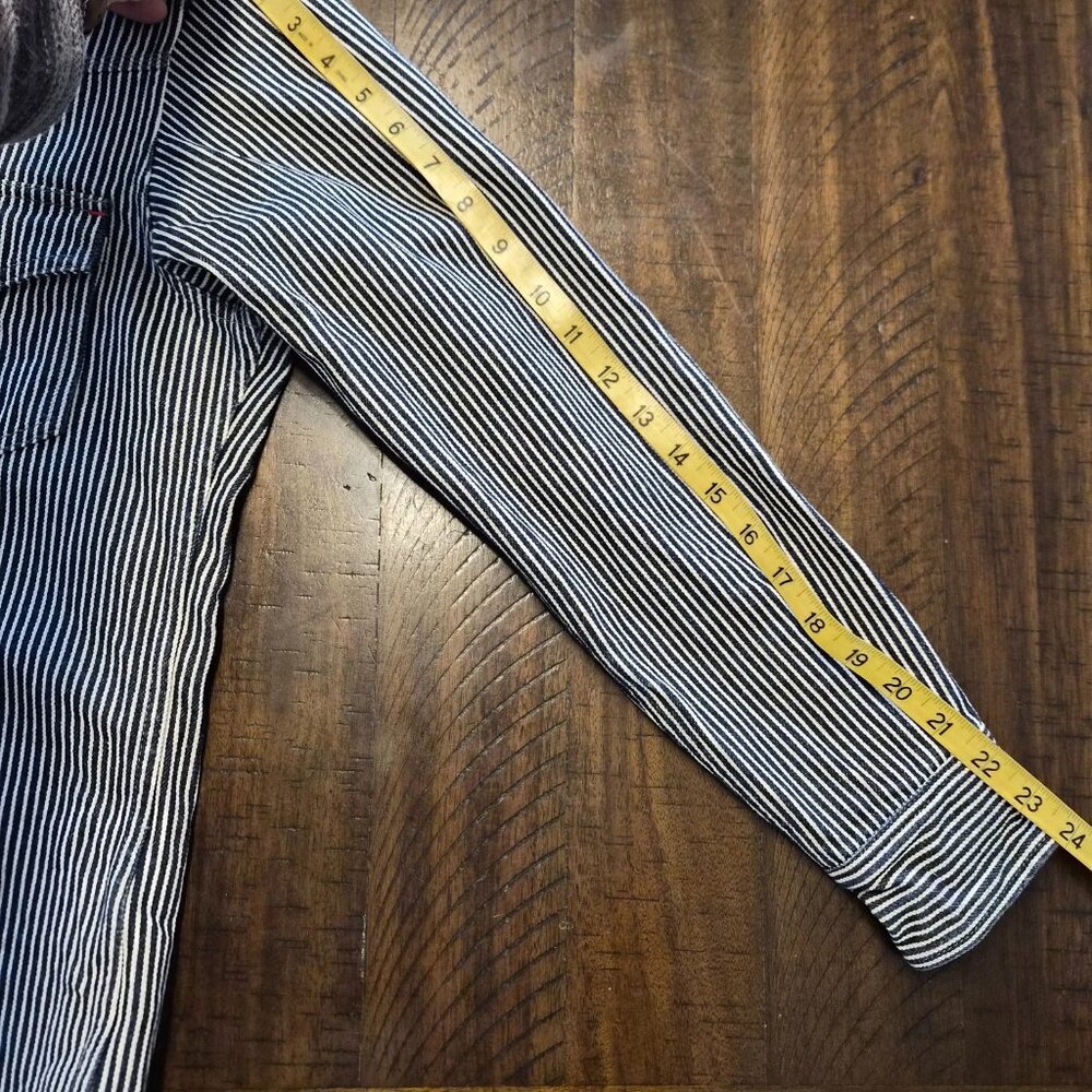 Iron Heart Mens Hickory Stripe Western Shirt Size XS IHSH-421 12 OZ JU - Picture 11 of 12